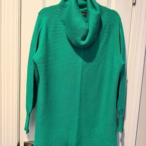 Cyrus Teal Cowl Neck Sweater